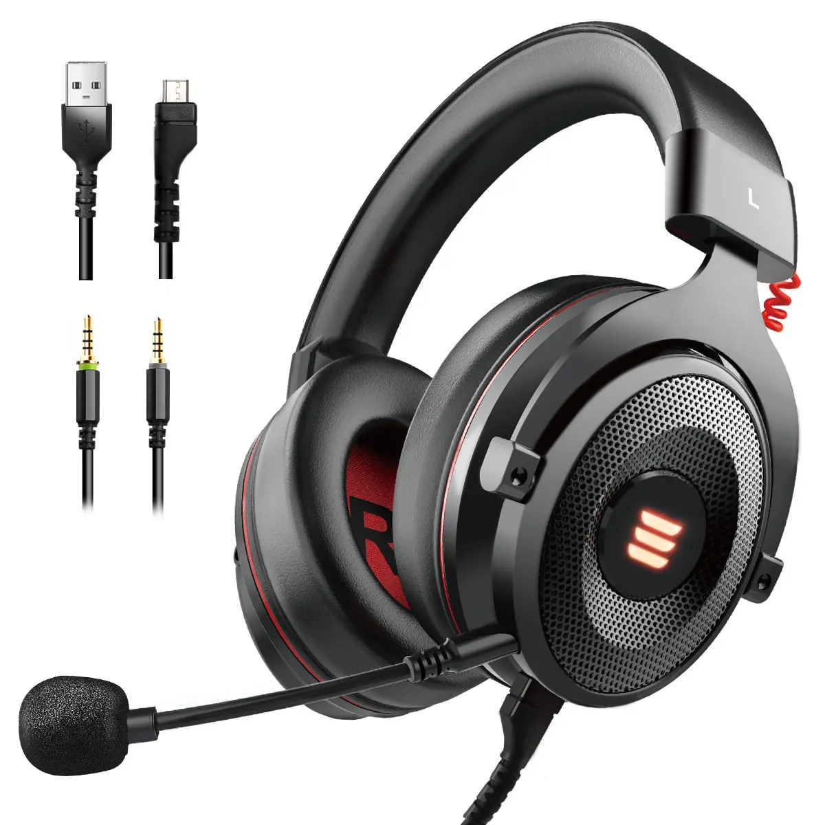 Eksa E900 Pro Gaming Headset Pc Usb Headset With Detachable Noise