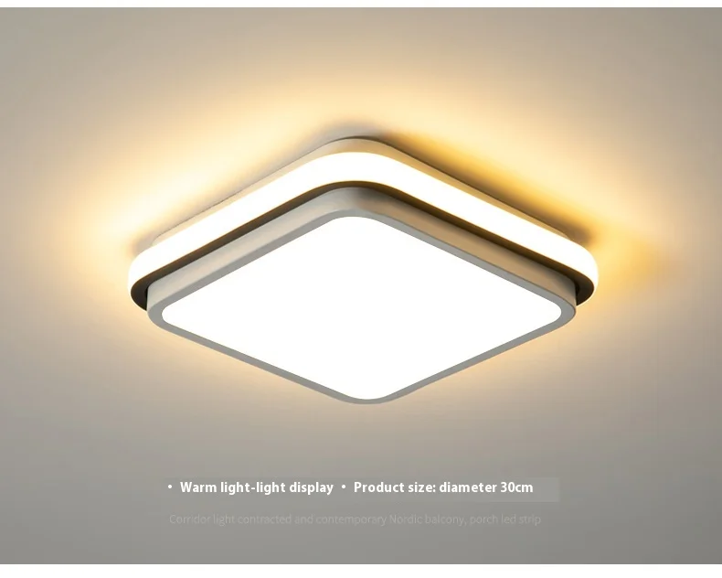 Modern LED Aisle Corridor Entryway Balcony Bedroom Light Tmall Genie Ceiling Light Simple Design with Stainless Steel Base details
