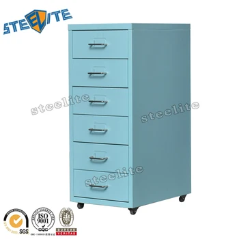 Colorful Mobile 6 Drawer Spare Parts Cabinet Kitchen Cabinet