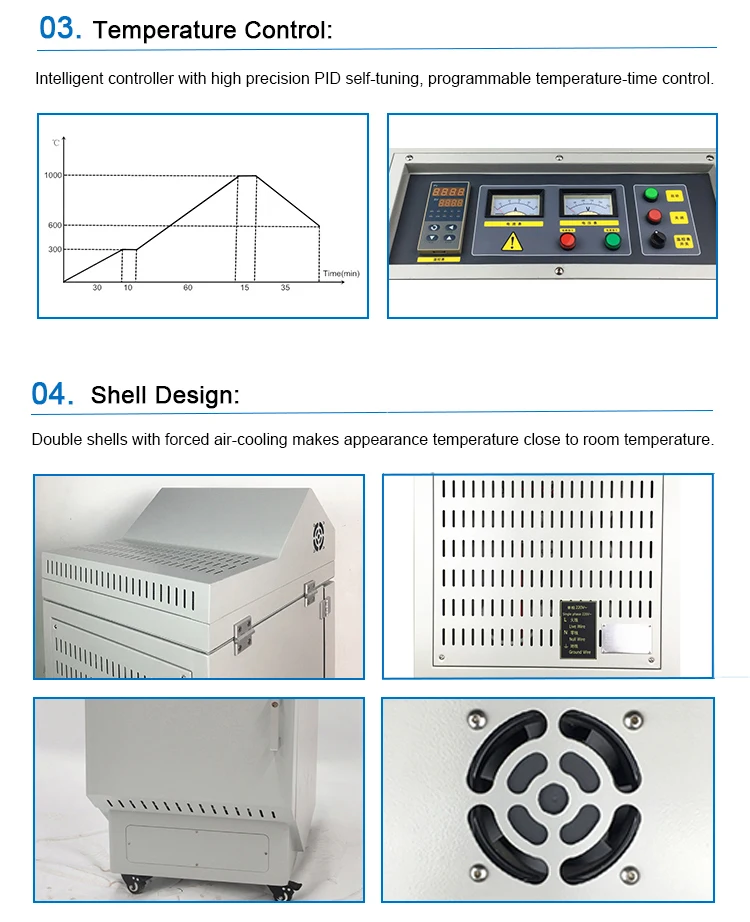 1200 Temp Dental Muffle Furnace High Temperature Degrees Rapid Heating