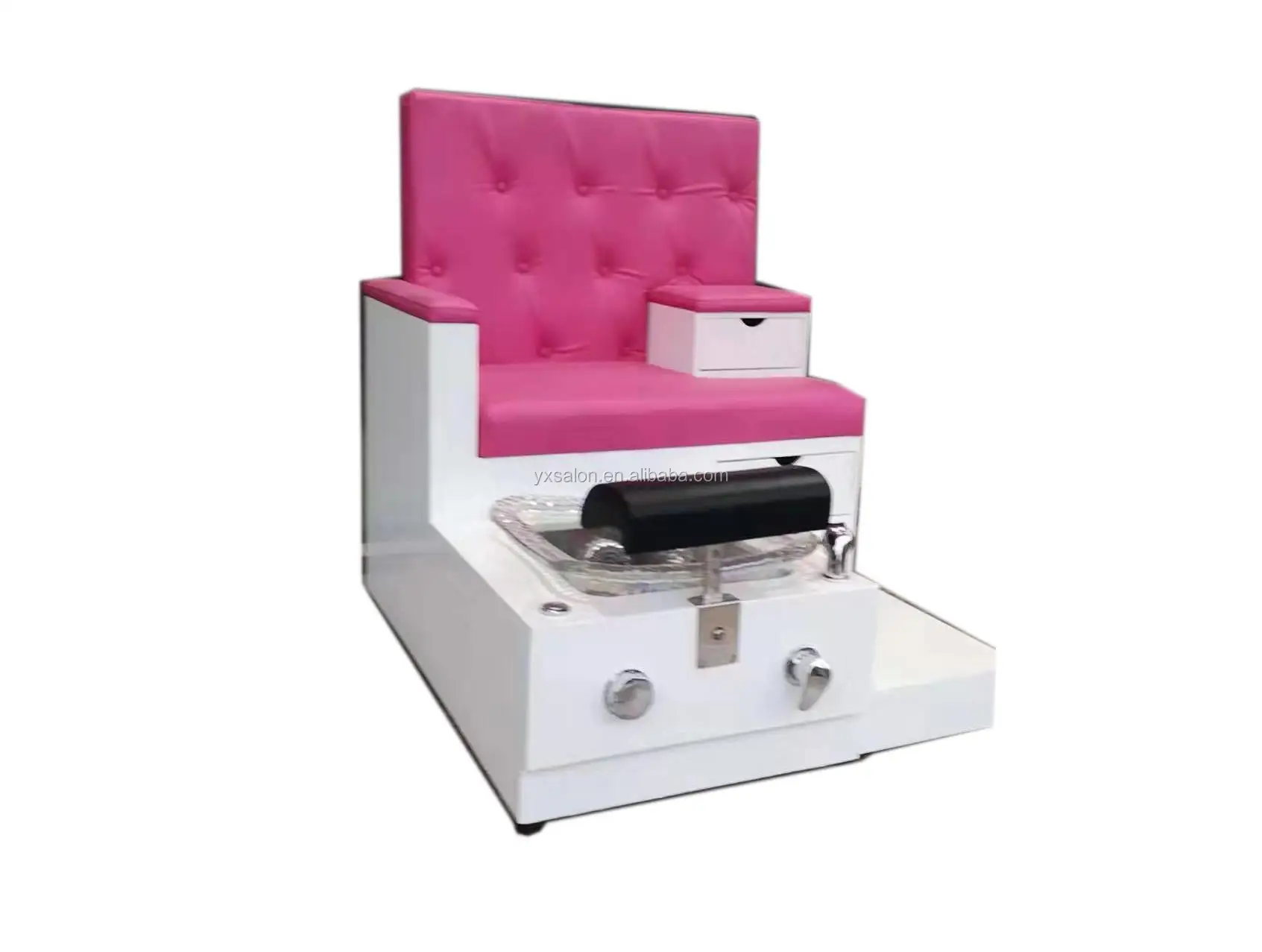 2019 Hot Sale Top Luxuary White&pink Spa Chair Pedicure Chair With Sink
