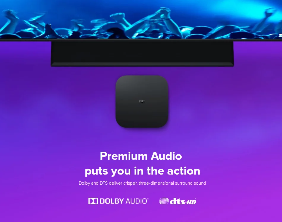 Xiaomi Mi TV Box S Android TV Box 8.1 Global Version 4K HDR Quad-core Smart TV Box 2GB DDR3 Smart control