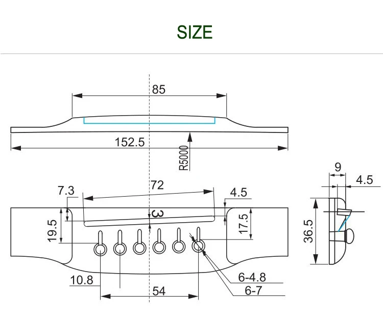 Wholesale Guitar Parts Series,Rosewood Material Guitar Bridge For 41