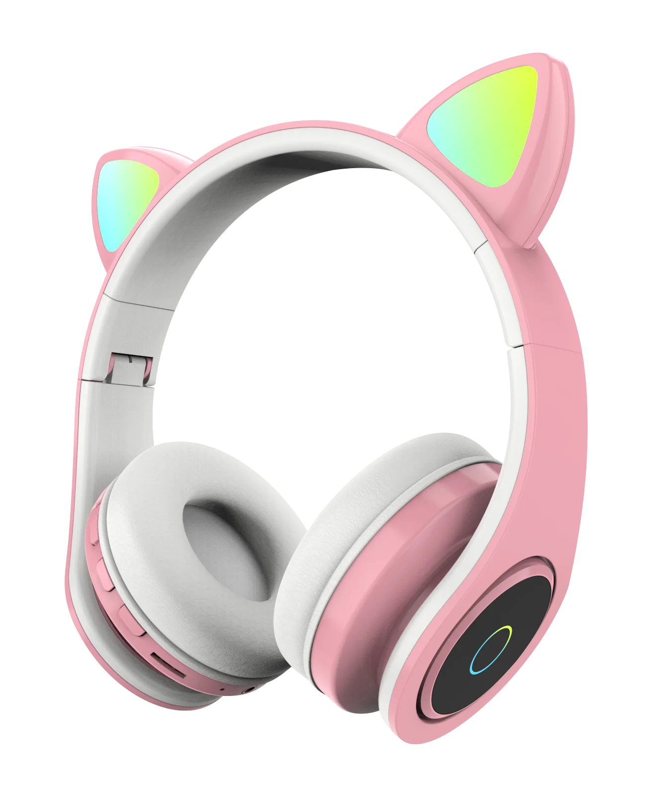 M02 Cute Cat Ear Headphones Women Kids Children Led Glowing Cat Ear
