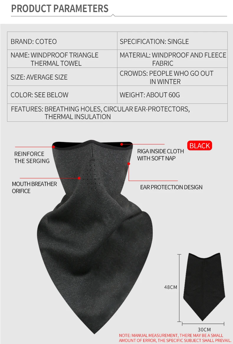 Winter Warmer Windproof Outdoor Riding Face Mask Neck Warmer Wind Protection face cover manufacturer factory