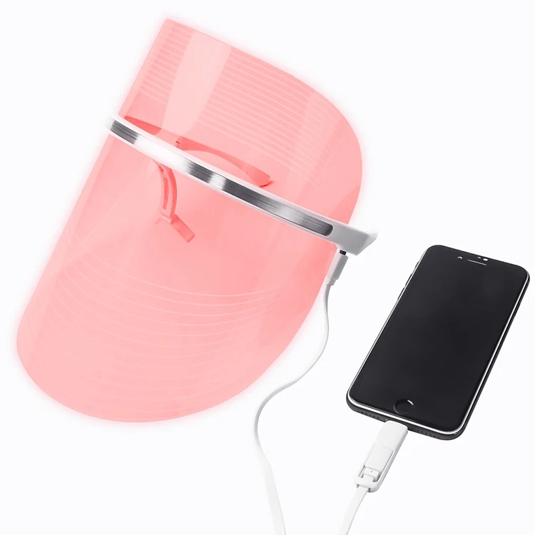 3 Colors Korea Glow Photon Infrared Rechargeable Colorful Flashing Beauty Light Up Therapy Face Facial Led Mask