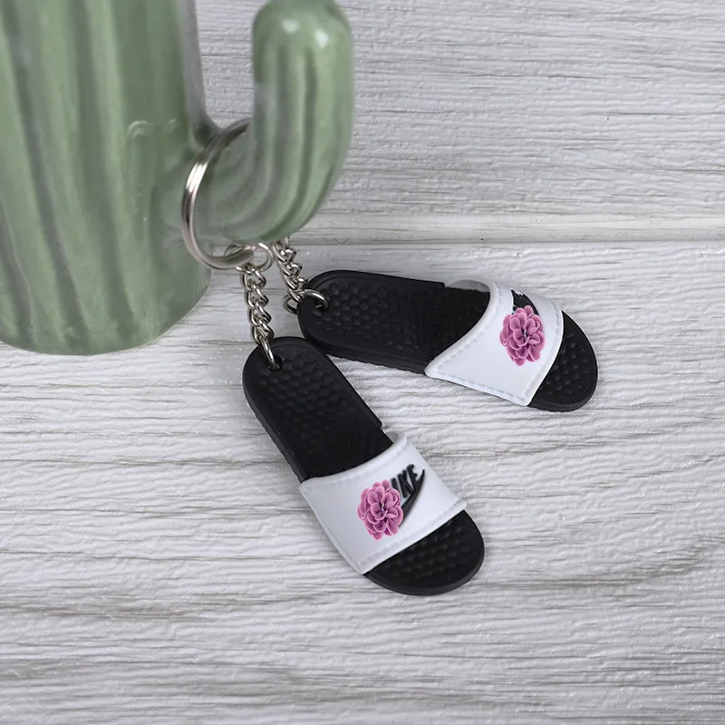 Cheap Wholesale Slipper Keychain Soft Pvc Material 3d Slipper Key Chain