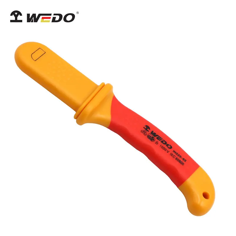 Wedo 1000v Knife Insulated Cable Knife(straight) Double Color Handle Germany Vde Certification