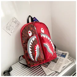 2021 new design Bape Shark Blood causal Backpack For Travel Laptop Daypack 3D Print Bag For teens men