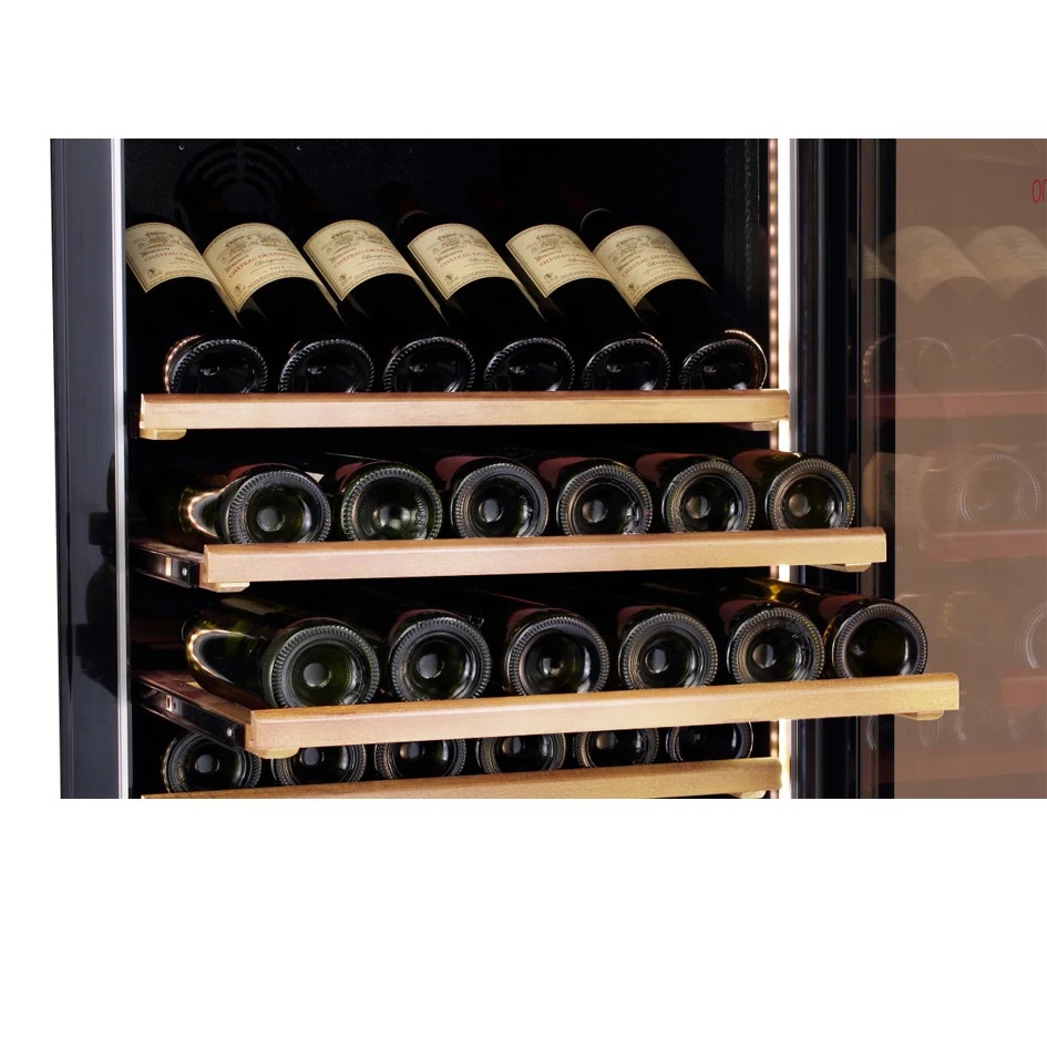 Luxury Whole Golden Stainless Steel Foue Open Door Wine Cooler With