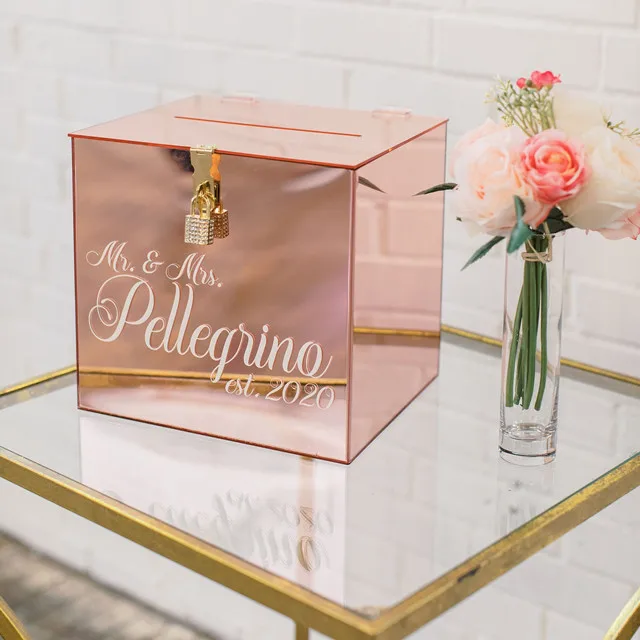 Custom Made Clear Acrylic Baby Christening Memory Keepsake Box Buy