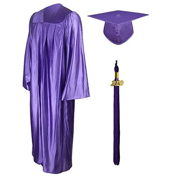 High School Graduation Uniforms Sample Shiny Purple Gowns - Buy School ...