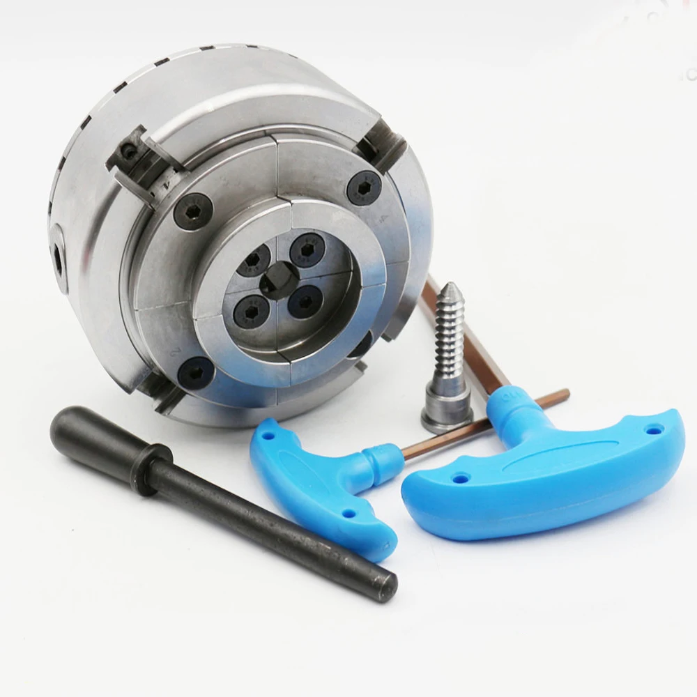 LIVTER 5 inch 4 jaw wood lathe chuck for woodworking turning machine