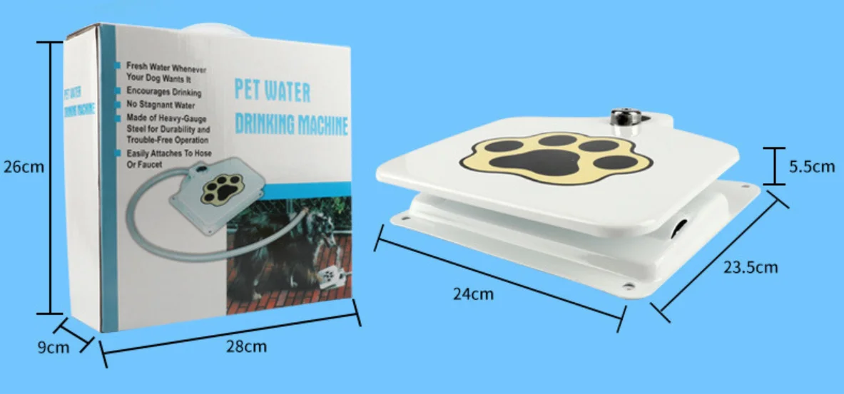 Dog Outdoor Dog Drinking Water Fountain Step On Easy Paw Activated