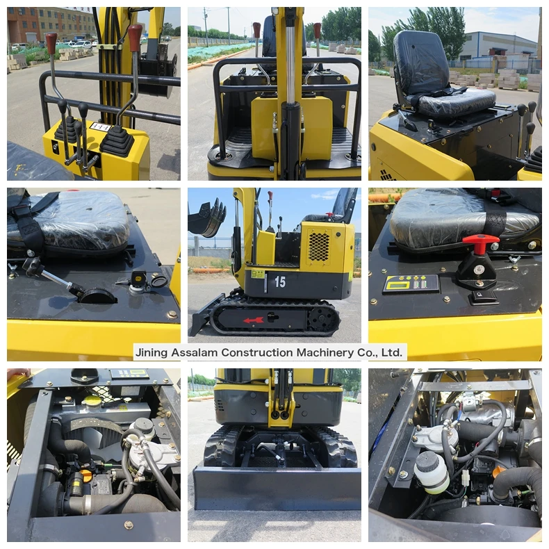 mini digger excavator 1.5ton crawler tractor for agriculture