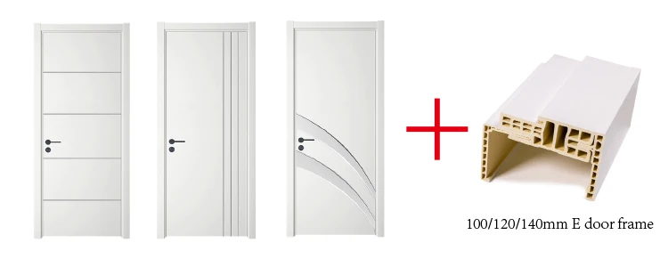 Aluminum alloy Decorative line wpc solid wood bedroom door