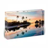 rectangle custom print on demand tropical sunset acrylic block perspex UV printing art photo desk display plexiglass frame block