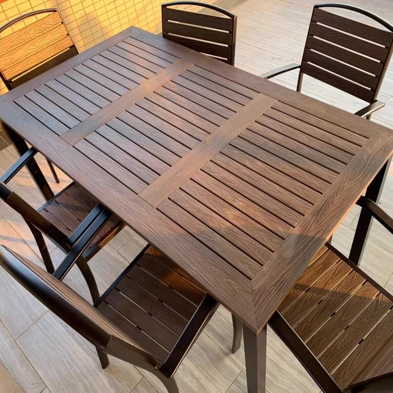 Best Sale Modern Design Patio Garden Metal Wood Outdoor Tables Buy