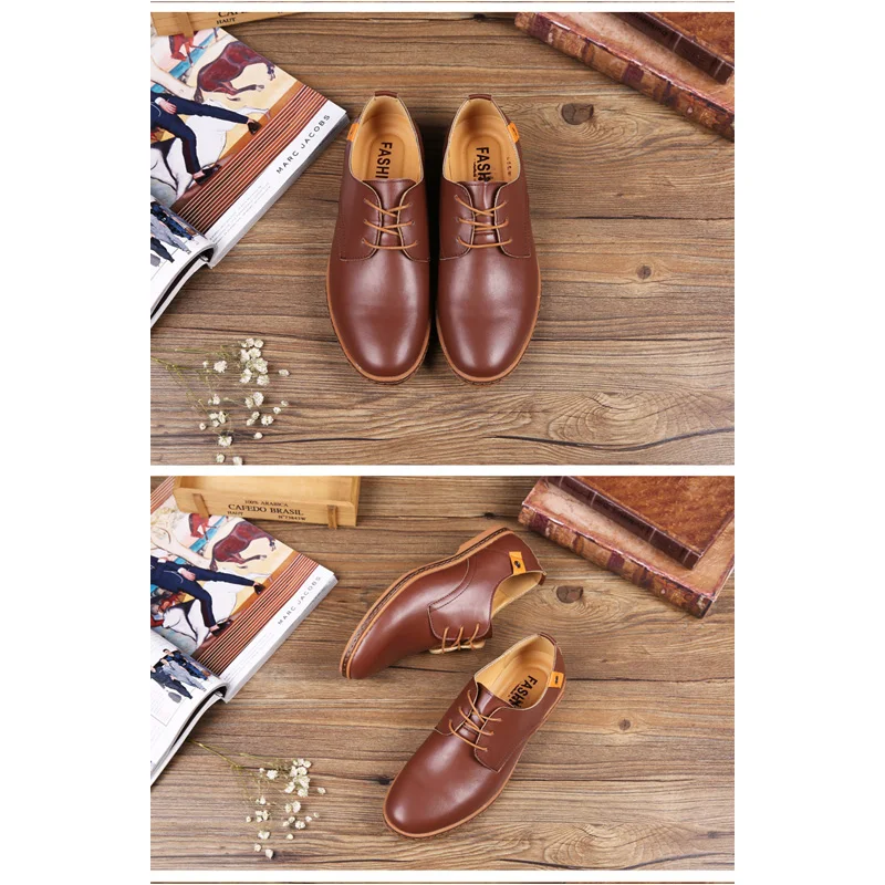 Wholesale Custom Brand Breathable Leather Upper Mens Soft Sole Shoes