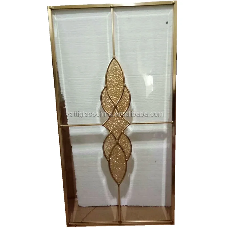 Wholesale Price Leaded Glass Door Inserts With Beveled Mirror