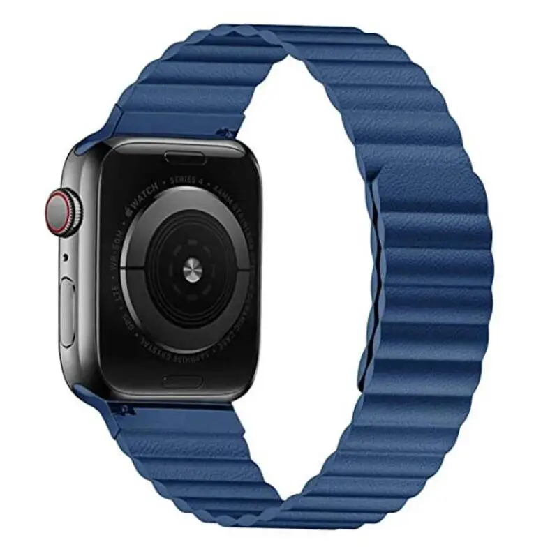 For Apple Watch Band 42Mm 38Mm 44Mm 40Mm Series 5/4/3/2,Strong Magnet Magnetic Leather Loop Strap For Iwatch Band