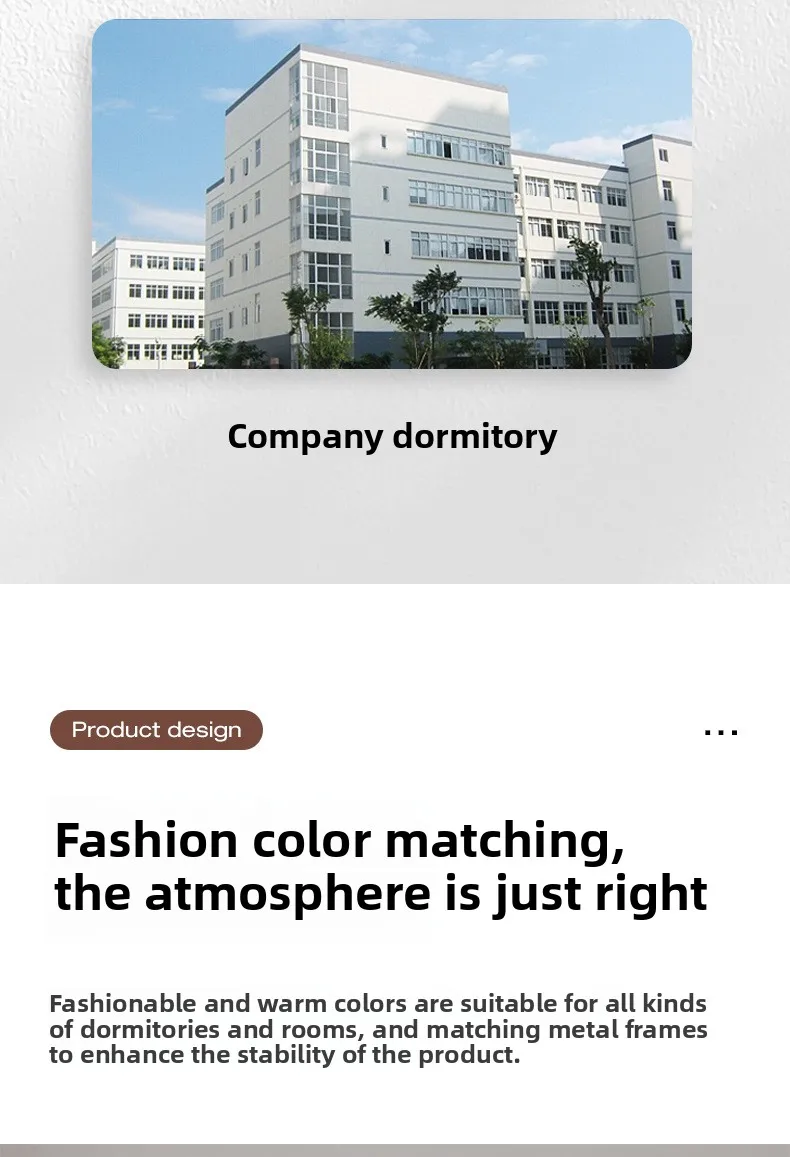 product modern design college dormitory iron frame bunk bed upper lower table loft bed metal apartment bed-8