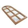 Large New Rustic Multi faceted Panelled carved window arch wall mirror