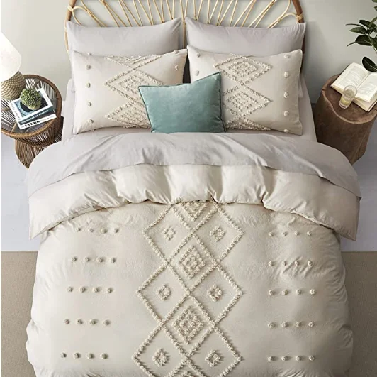Tufted Duvet Cover King Size Soft And Lightweight Duvet Covers Set For
