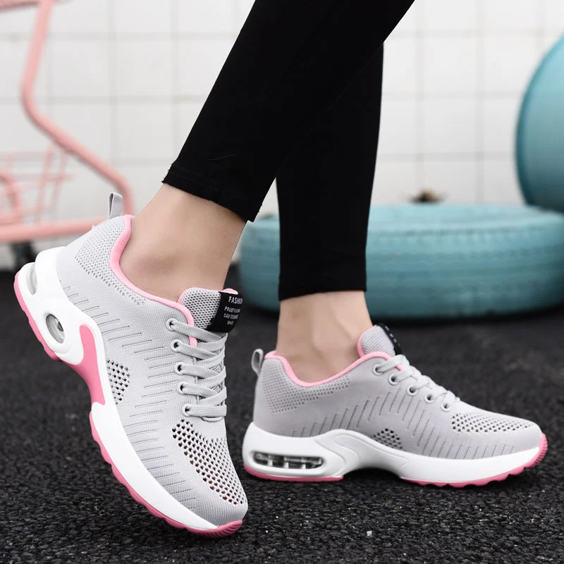Womens Mesh Breathable Sneakers,Fashion Casual Waterproof Platfrom Shoes Soft Bottom Rocking Shoe Student Sport Shoes 