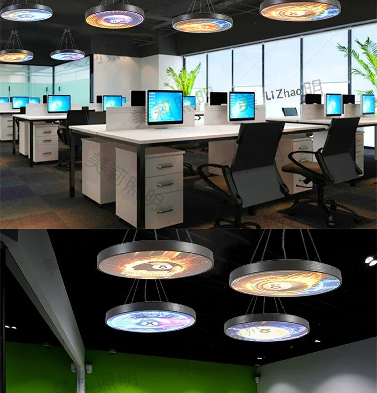 product pool hall chandelier e sports club gym decoration lights bar arcade custom starry sky pattern atmosphere lights energy efficient-8