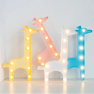 2020 New Style Giraffe Motif Led Night Light Kids Bedroom Decorative Light