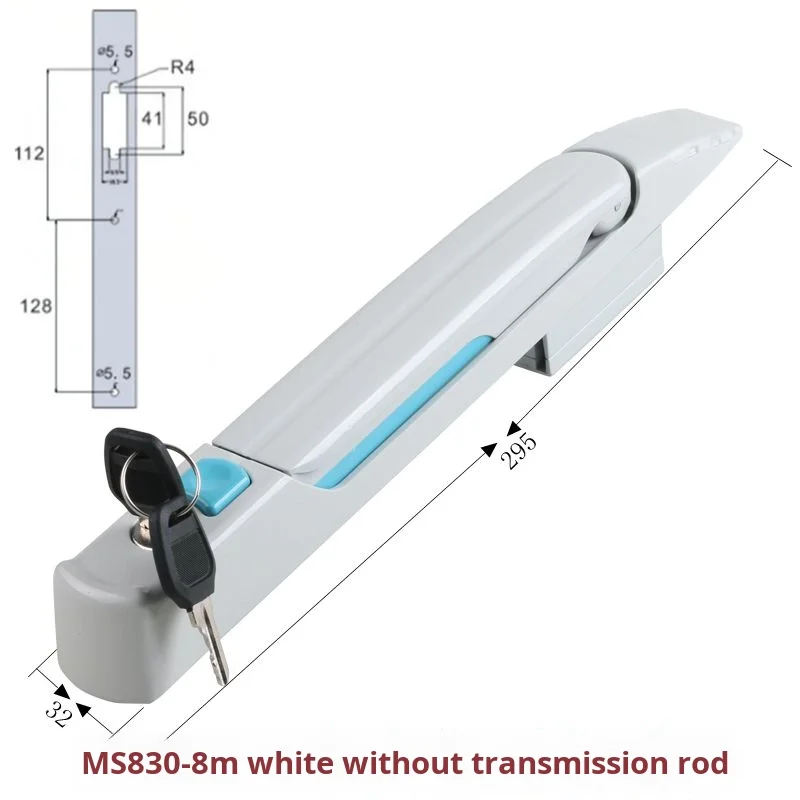 MS830-8 Lever Lock for Rittal Cabinet Door Handle Heat Sink Application 6000 Series Alloy Train Distribution Box Use factory