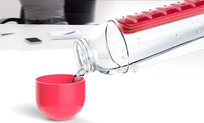 600ml Sports Plastic Water Bottle Combine Daily Pill Boxes Organizer Drinking Bottles Leak-Proof Bottle Tumbler Outdoor