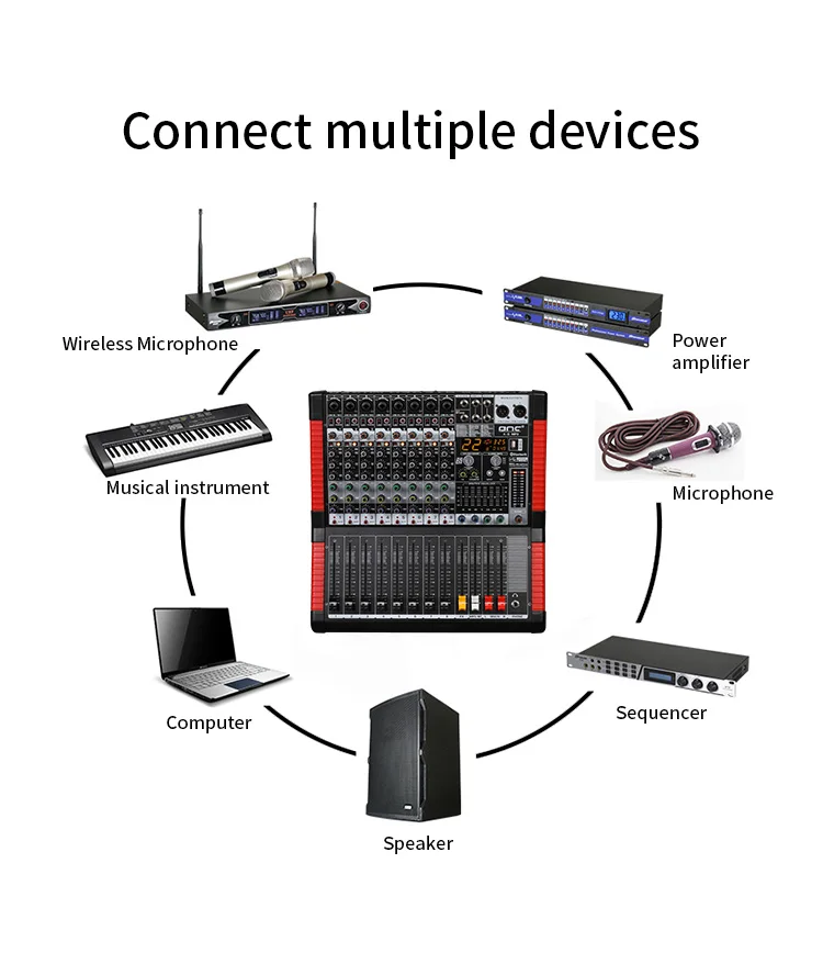 bmg pdx 8-channels small audio mixer