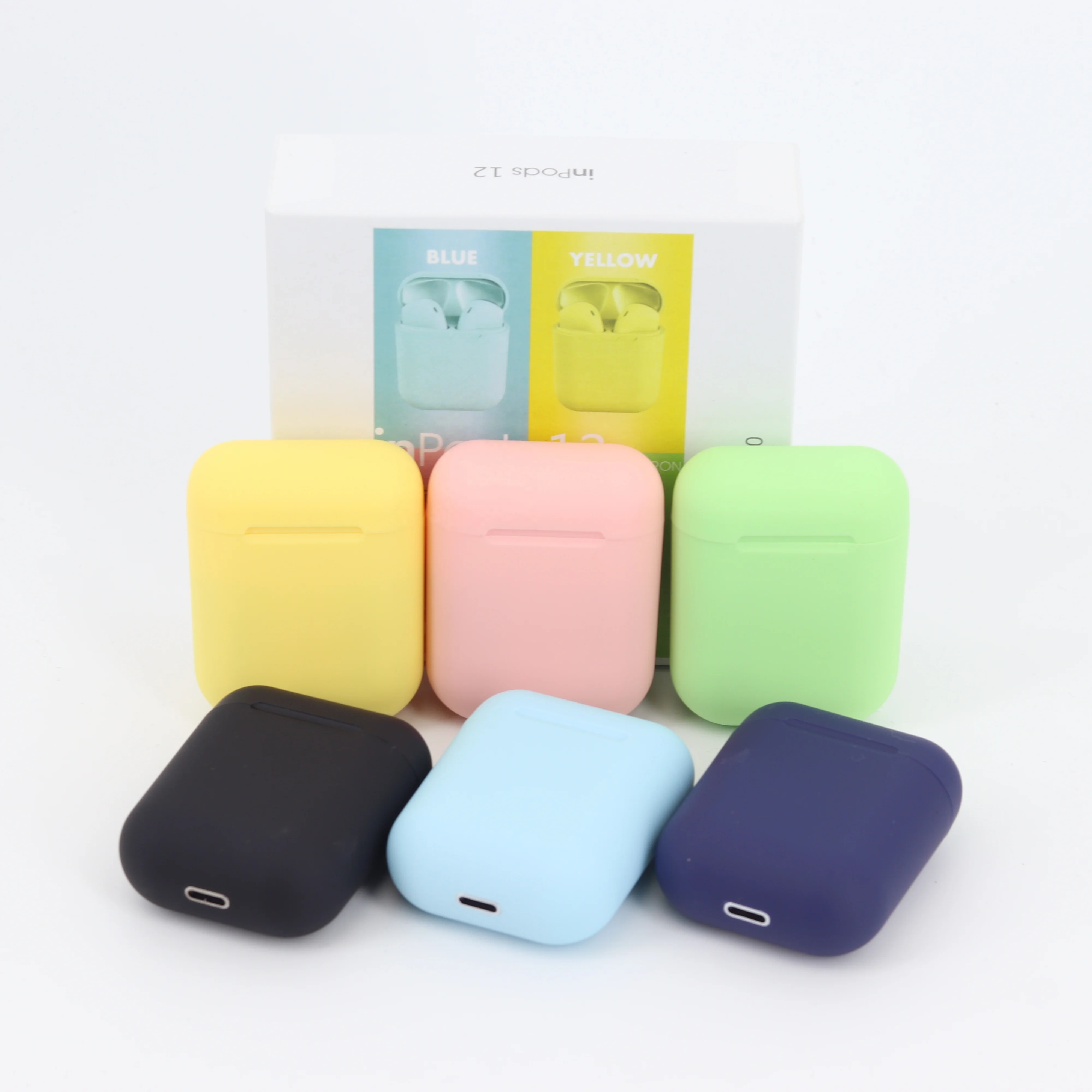 

Amazon hot sell Macaron Inpods 12 wireless handsfree earphone headphone bluetooth V5.0 for all smart phone macaron earphones