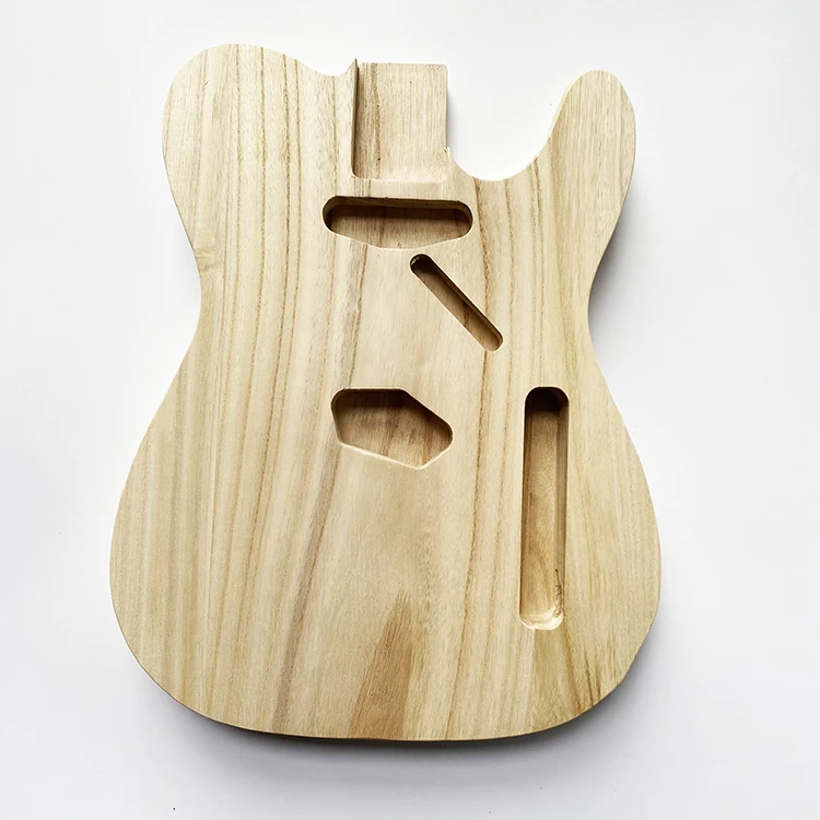 Custom Paulownia Wood Electric Guitar Body Parts Unfinished Tl Guitar