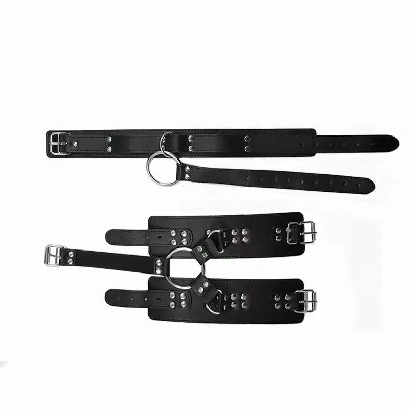 Bdsm Bondage Sexy Collar Handcuffs Wrist Tied Hand Sex Toys Set For Couples Adult Erotic Leather