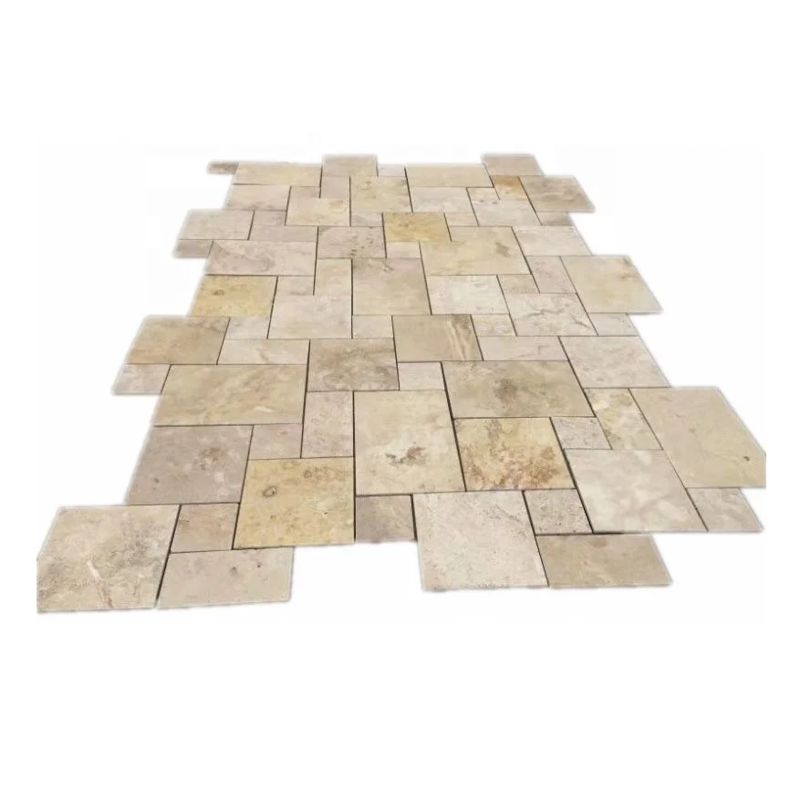 Outdoor Areas Decking Floor Covering Materials French Antique Travertine Tile