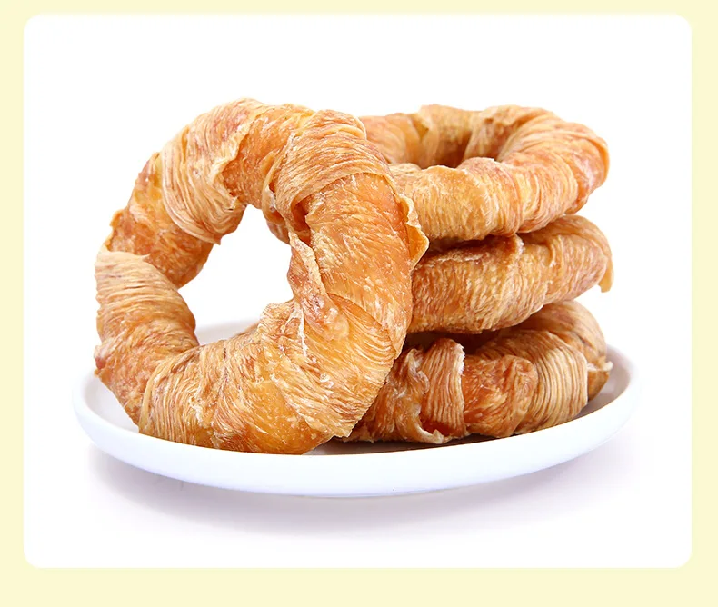 Pet Dog Snack Donut Chicken Duck Cowhide Crispy Large Small Dog Dental Cleansing Glue Grinding Bar 1 Pack manufacture