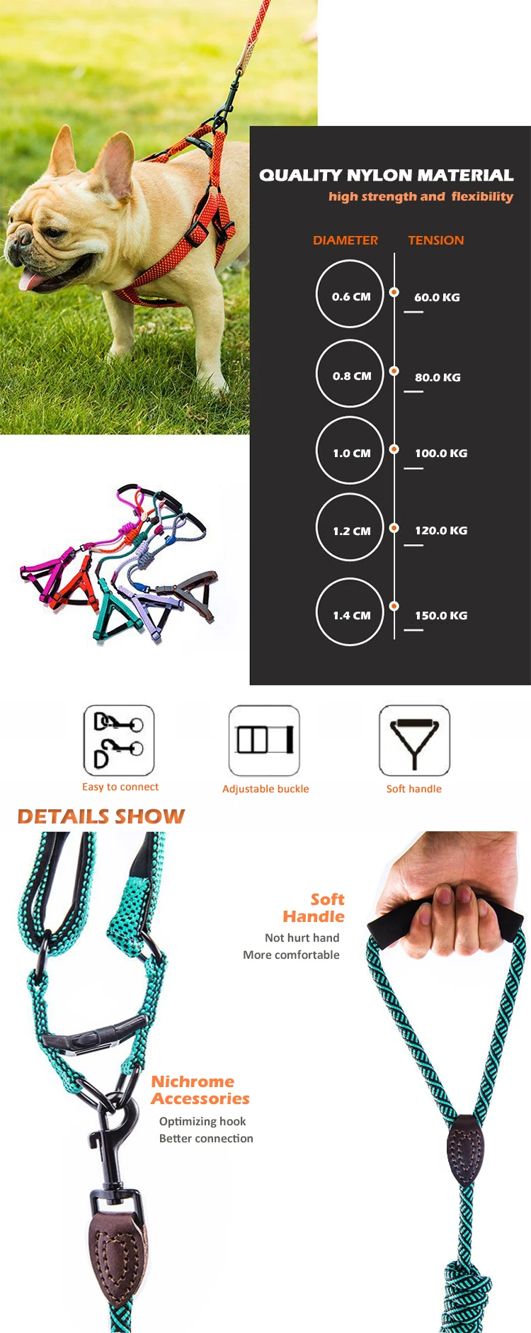 Nylon Cotton Soft Dog Harness Extender Strap Designer Buy 1 Dog Harness Extender Strap,Nylon