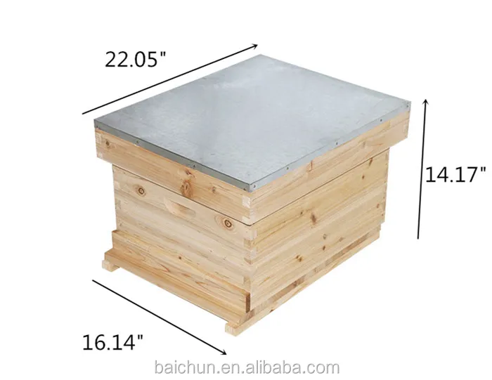Caja Individual De Colmena Con Cubierta Superior De Metal,Cubierta