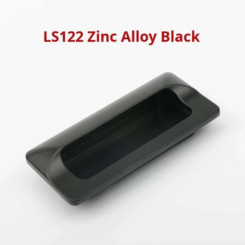 Embedded Zinc Alloy Chrome-Plated Invisible Concealed Sliding Door Cabinet Handle LS122 for Decorations Cutting Service manufacture
