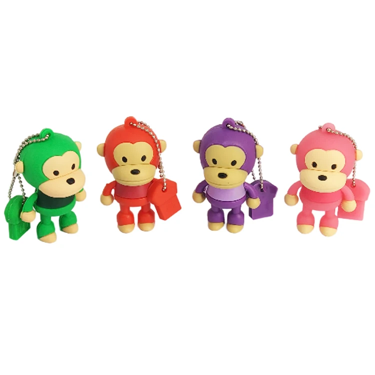 Wholesale Gift Cartoon Animal Memorias Pen Drive 2GB 4GB 8GB 16GB 32GB 64GB Monkey Memory Stick Usb Flash Drive Pendrive - ANKUX.COM