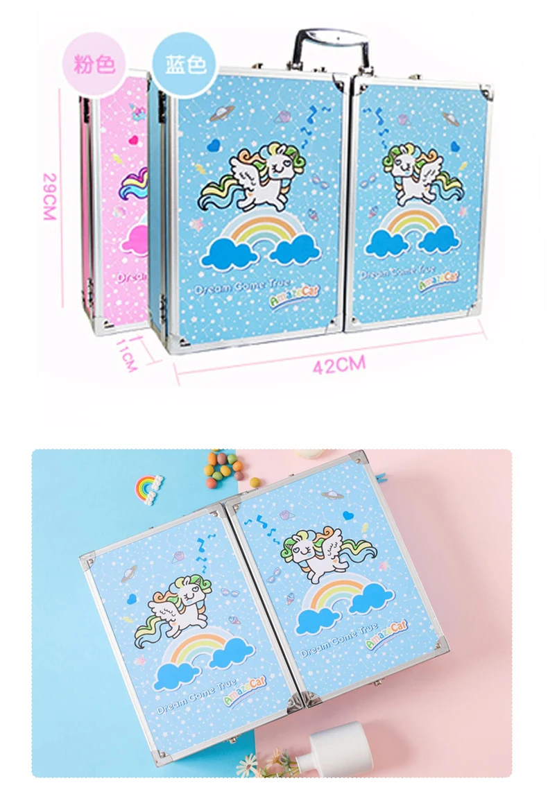 deluxe aluminum case kids travel painting art coloring gift set