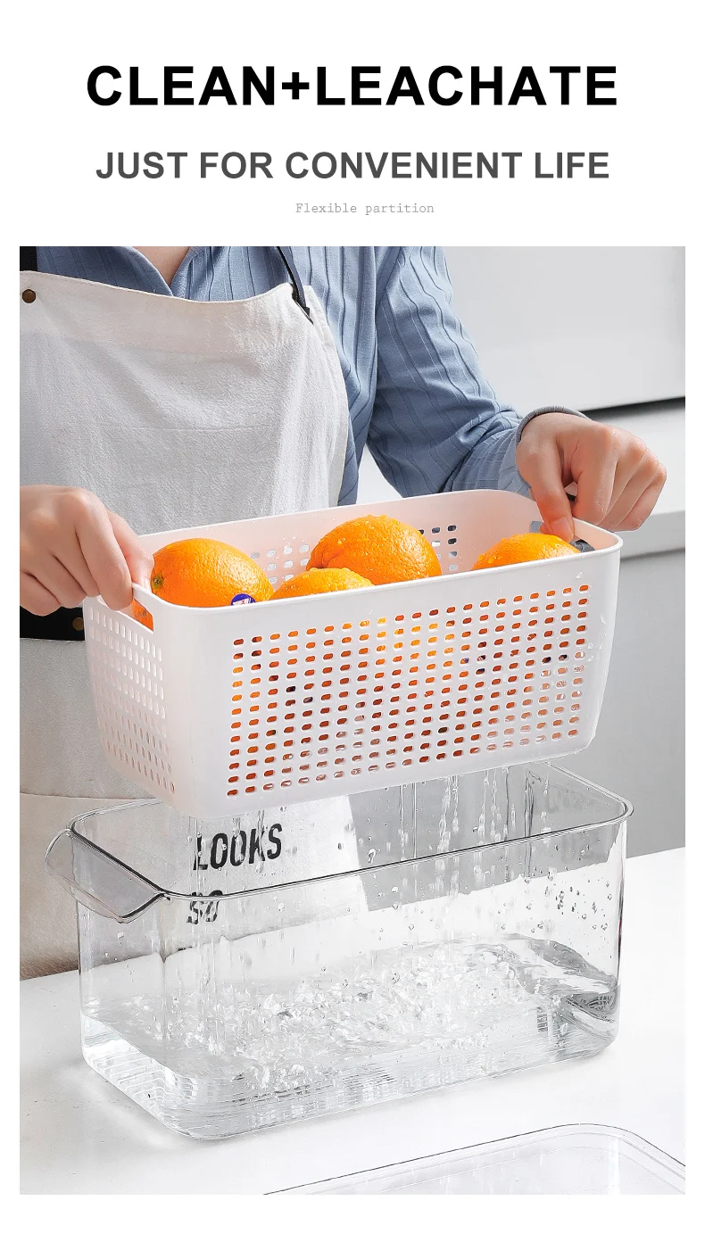clear stackable fridge drawers