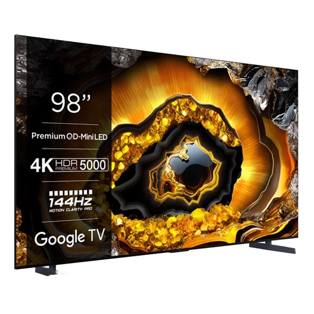 Side-by-side comparison of OLED and Mini-LED TVs showing black level and brightness differences