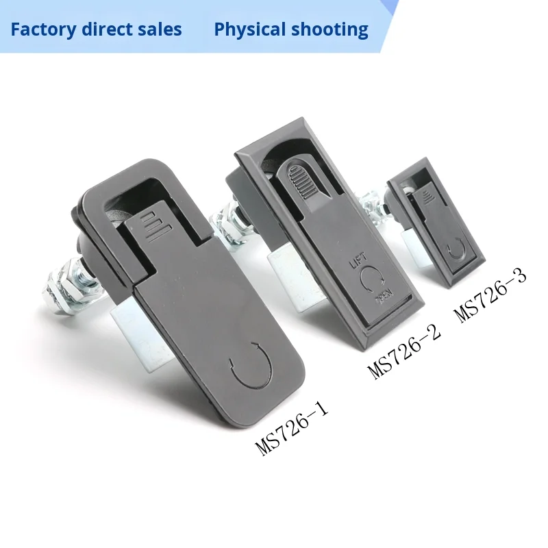 Black Flat Lock MS726--1-2-3 Adjustable Compression Type for Cabinet Doors-Metal & Metal Products manufacture