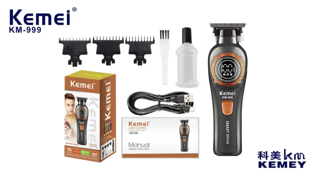 Kemei KM-999 Professional Hair Clipper with Large LED Screen