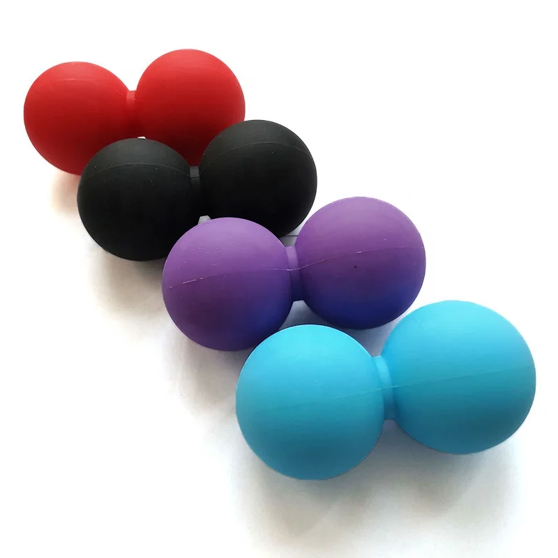 custom made Silicone Yoga Double Lacrosse Massage Ball & Mobility Ball