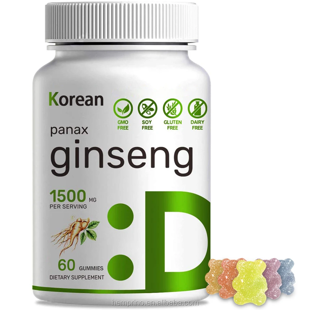 Korean Ginseng 1500 Mg Ginseng Candy Gummy For Flu Immune System With